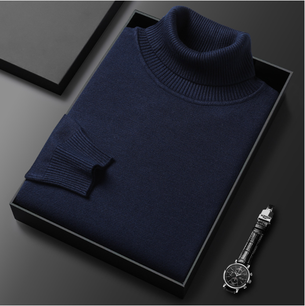 "Elegant ademende heren coltrui, warm en comfortabel, verkrijgbaar in diverse kleuren en maten voor koude seizoenen."