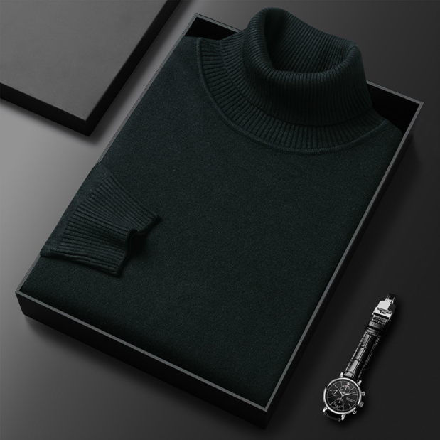 "Elegant ademende heren coltrui, warm en comfortabel, verkrijgbaar in diverse kleuren en maten voor koude seizoenen."