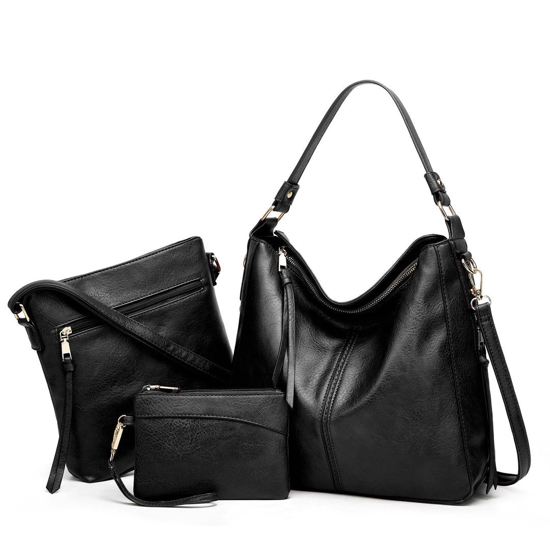 Elegante 3-delige handtas voor dames met luxe uitstraling, veelzijdig ontwerp en duurzame materialen, geschikt voor elke gele