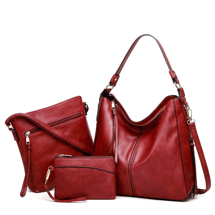 Elegante 3-delige handtas voor dames met luxe uitstraling, veelzijdig ontwerp en duurzame materialen, geschikt voor elke gele