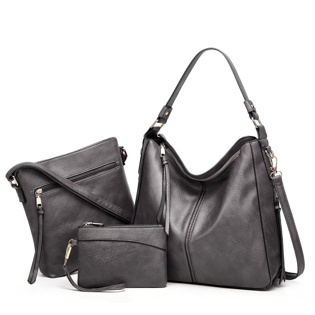Elegante 3-delige handtas voor dames met luxe uitstraling, veelzijdig ontwerp en duurzame materialen, geschikt voor elke gele