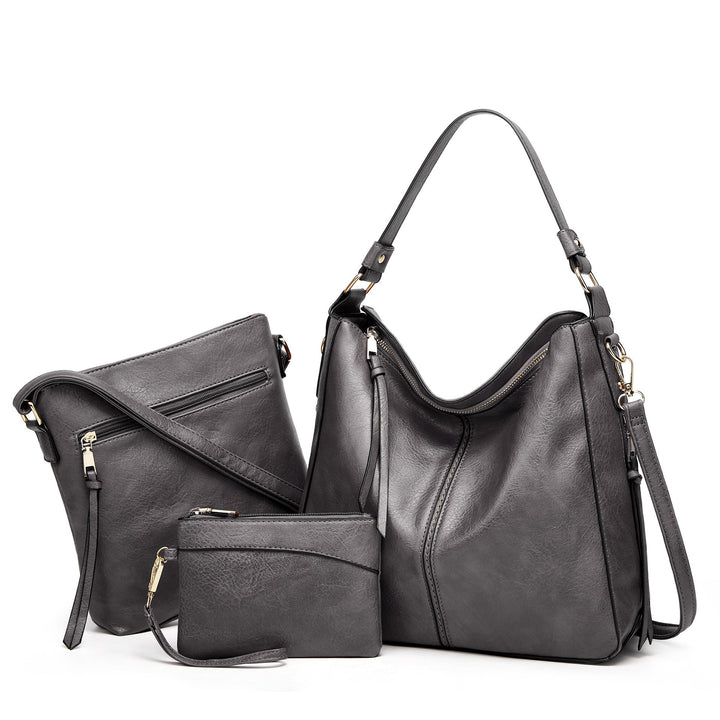 Elegante 3-delige handtas voor dames met luxe uitstraling, veelzijdig ontwerp en duurzame materialen, geschikt voor elke gele