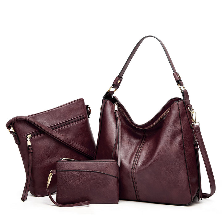 Elegante 3-delige handtas voor dames met luxe uitstraling, veelzijdig ontwerp en duurzame materialen, geschikt voor elke gele