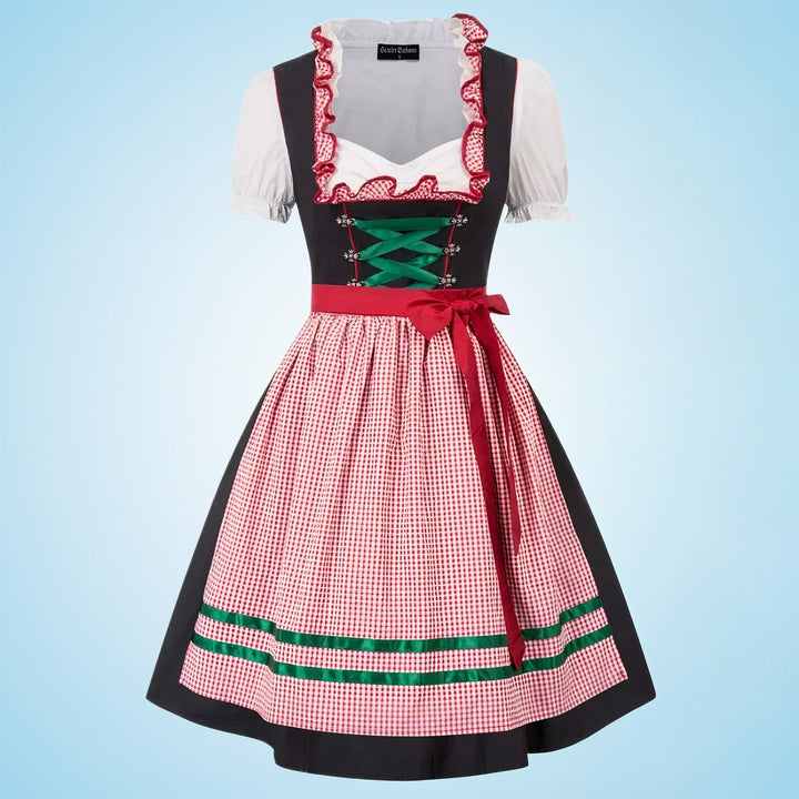 Elegante dames Oktoberfest jurk met rijke borduursels, stijlvol ontwerp, perfecte pasvorm, comfortabele stof.