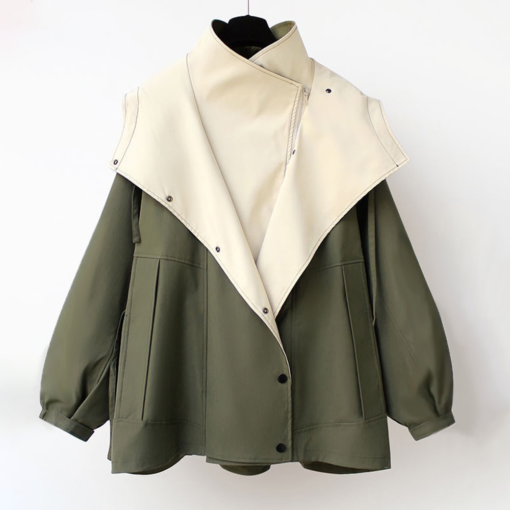 "Elegante dames winter trenchcoat, lange jas met dubbele kraag en weerbestendige afwerking."