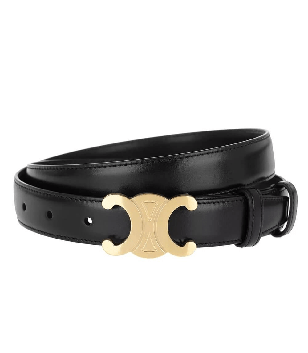 "Elegante damesriem met verstelbare gouden gesp, luxe ontwerp voor moderne vrouwen, perfect als stijlvol accessoire."