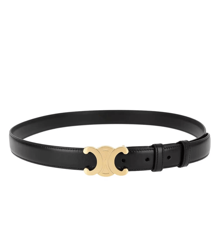 "Elegante damesriem met verstelbare gouden gesp, luxe ontwerp voor moderne vrouwen, perfect als stijlvol accessoire."