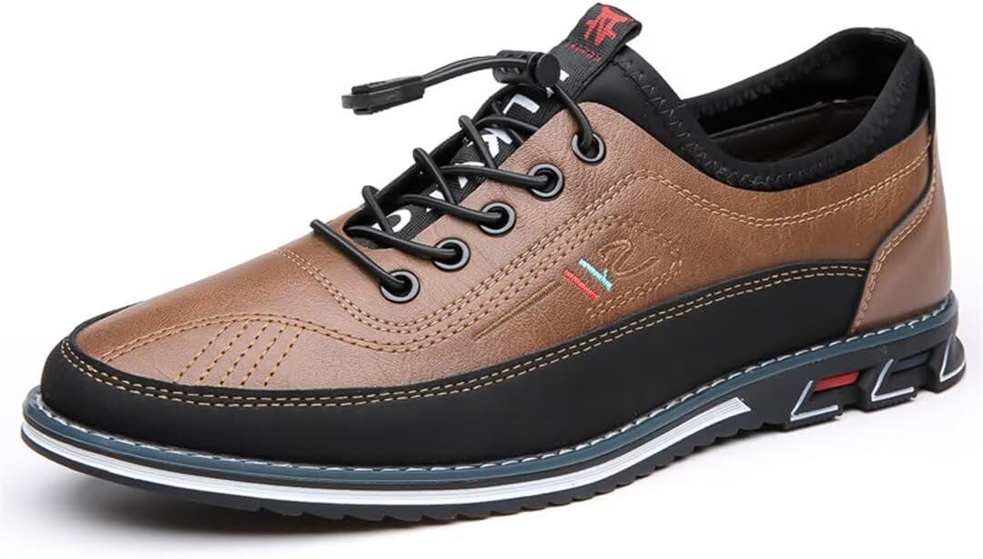 "Elegante formele heren schoenen van leer met tijdloos ontwerp, elastische veters, ademend materiaal en lichte schokabsorptie