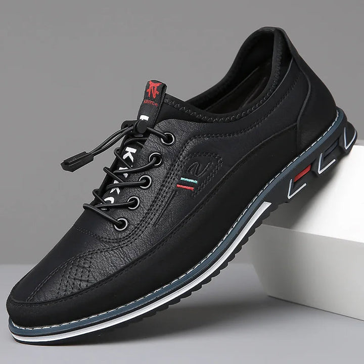 "Elegante formele heren schoenen van leer met tijdloos ontwerp, elastische veters, ademend materiaal en lichte schokabsorptie