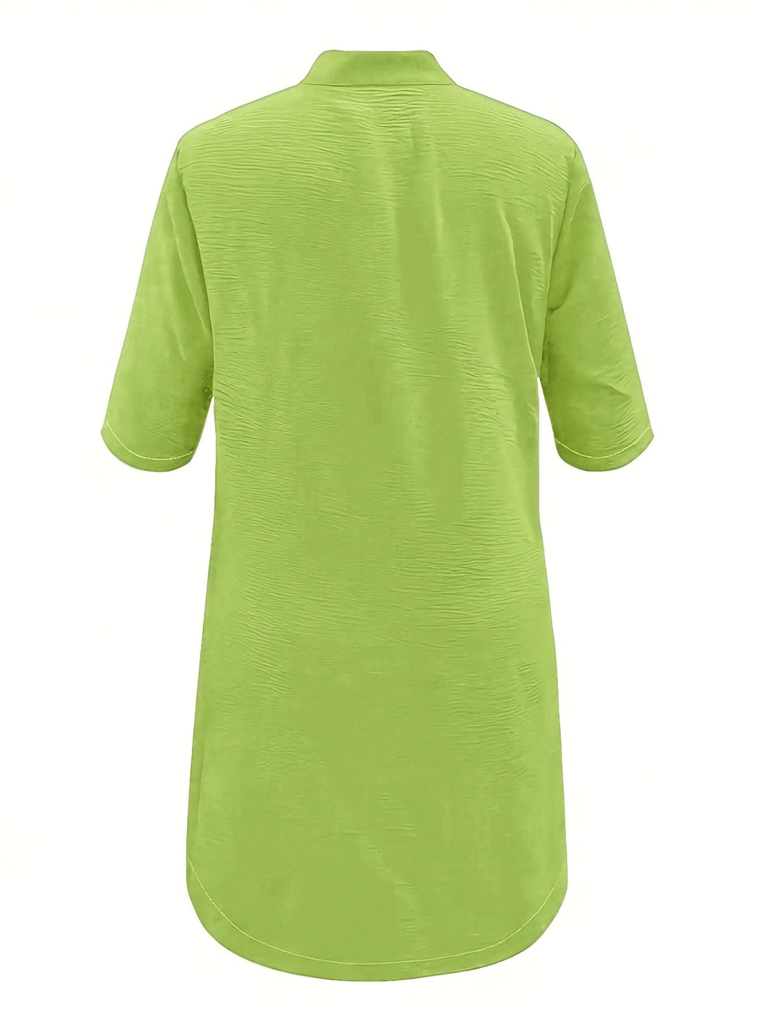 "Elegante midi jurk met knoopsluiting in effen kleur van comfortabele polyester mix, voor casual en semi-formele gelegenheden