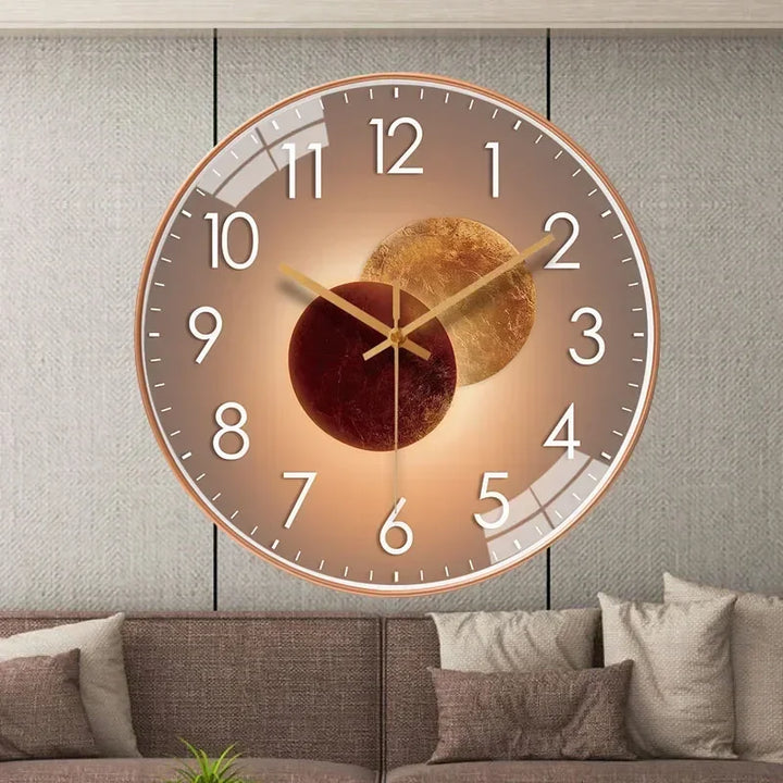"Elegante minimalistische wandklok, stille quartz beweging, 30 cm diameter, klassiek-modern ontwerp, decoratief voor elk inte