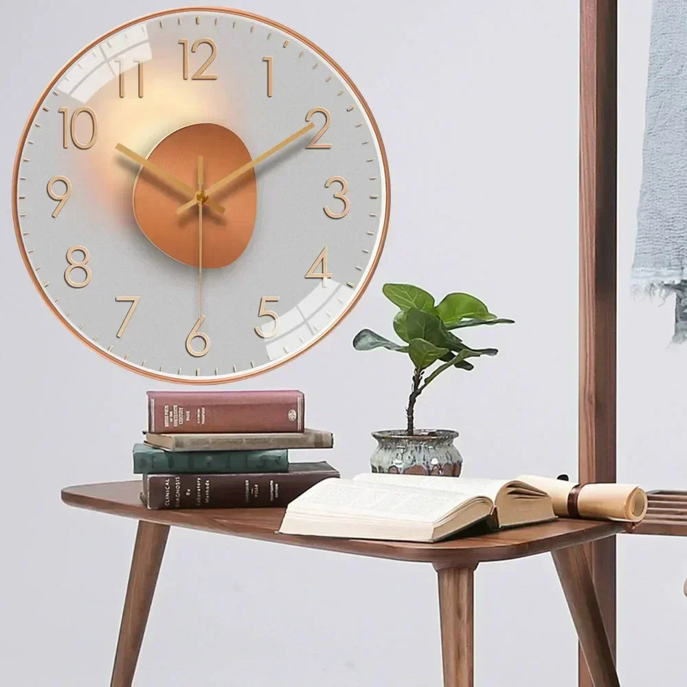 "Elegante minimalistische wandklok, stille quartz beweging, 30 cm diameter, klassiek-modern ontwerp, decoratief voor elk inte
