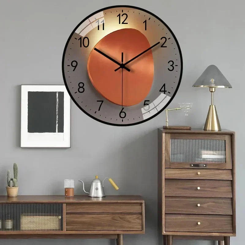 "Elegante minimalistische wandklok, stille quartz beweging, 30 cm diameter, klassiek-modern ontwerp, decoratief voor elk inte