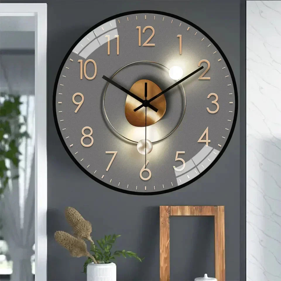 "Elegante minimalistische wandklok, stille quartz beweging, 30 cm diameter, klassiek-modern ontwerp, decoratief voor elk inte