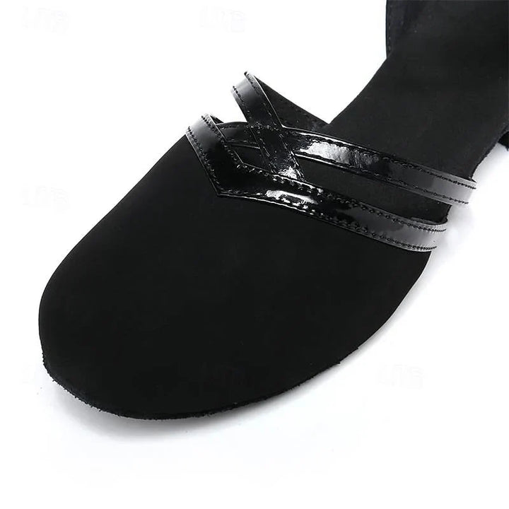 "Elegante moderne dames dansschoenen, ademend materiaal, open teen design, geschikt voor ballroom, salsa en latin."