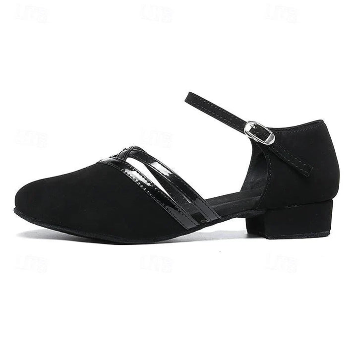 "Elegante moderne dames dansschoenen, ademend materiaal, open teen design, geschikt voor ballroom, salsa en latin."