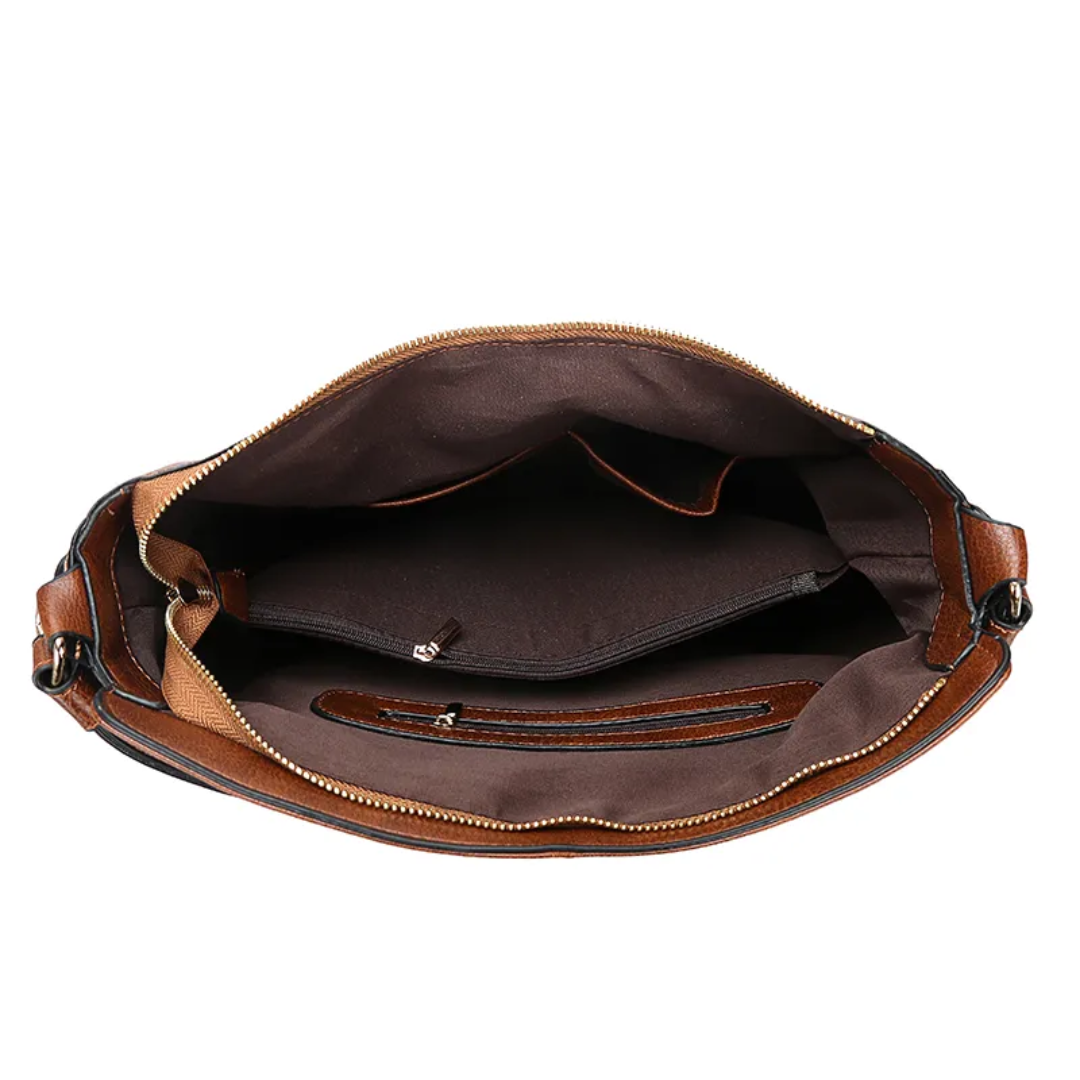 "Elegante rode hobo tas voor dames met vintage charme, ruim interieur, ideaal voor dagelijks gebruik in stijl."