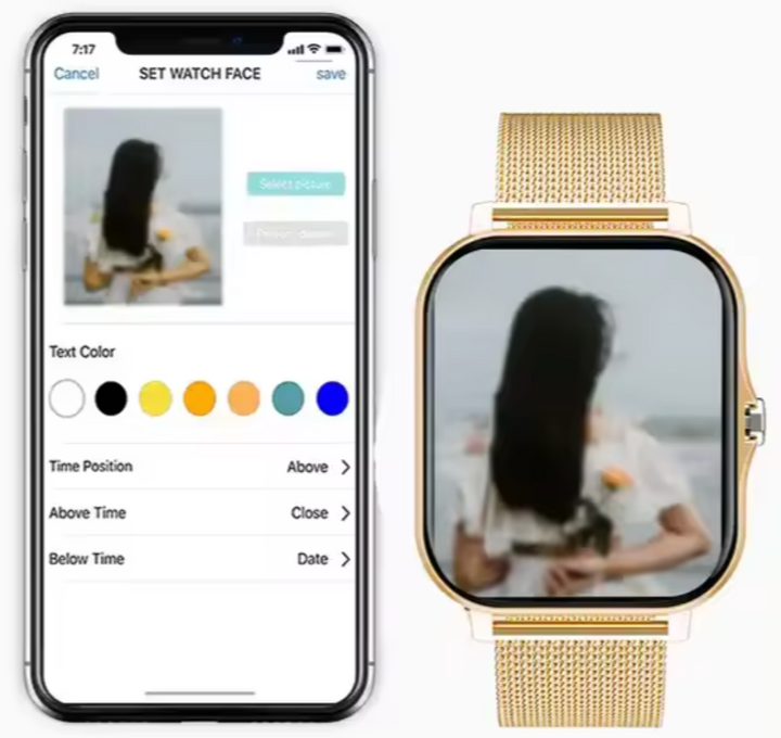 Elegante smartwatch voor vrouwen met gezondheidstracker, chic en stijlvol ontwerp, perfect voor moderne modebewuste vrouwen.