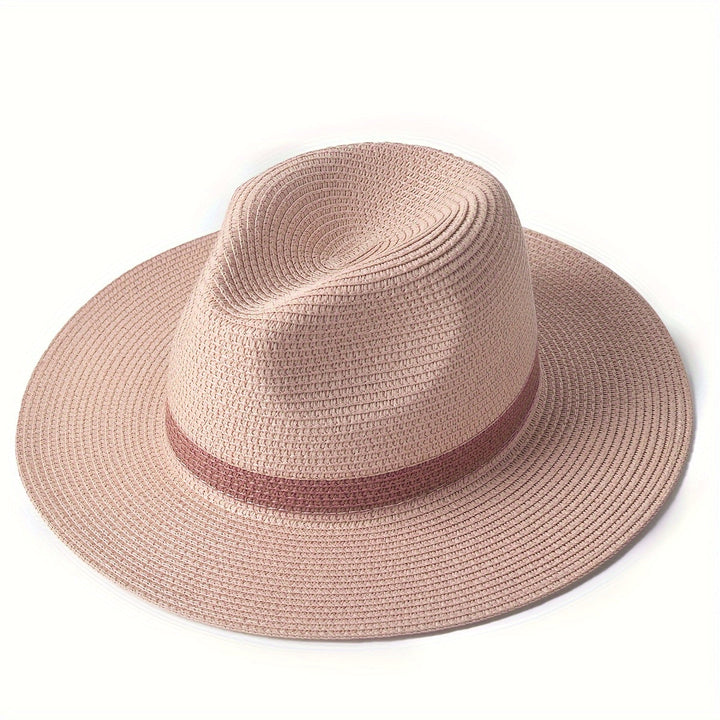 "Elegante uniseks Panama hoed met brede rand, ideaal voor stijlvolle zonbescherming op het strand of in de stad."