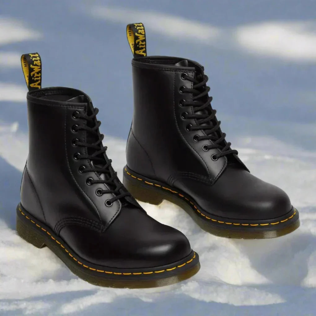 "Elegante veterlaarzen voor dames, klassiek ontwerp met verstelbare veters, subtiele hak en stevige zool, herfst-winter stijl