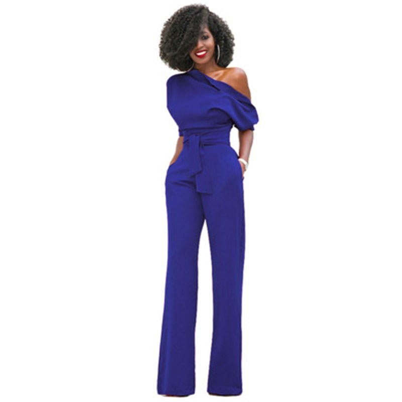 "Elegante zwarte bodycon jumpsuit voor dames, strakke pasvorm en comfortabele acryl stof, perfect voor elke gelegenheid"