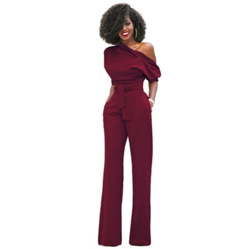 "Elegante zwarte bodycon jumpsuit voor dames, strakke pasvorm en comfortabele acryl stof, perfect voor elke gelegenheid"