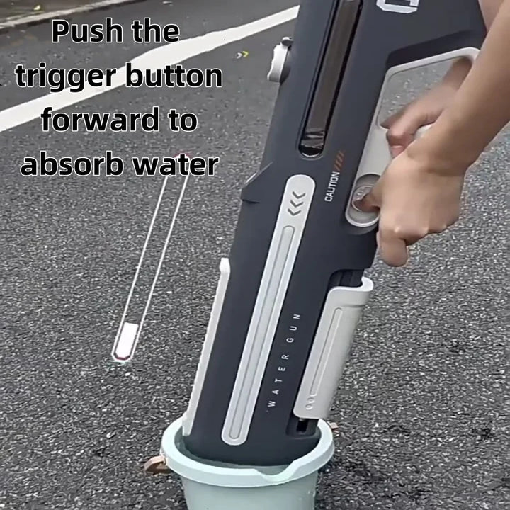 "Elektrisch waterpistool Hydro Force in wit of grijs met krachtig reservoir en optie LED-verlichting, veilig vanaf 5 jaar"