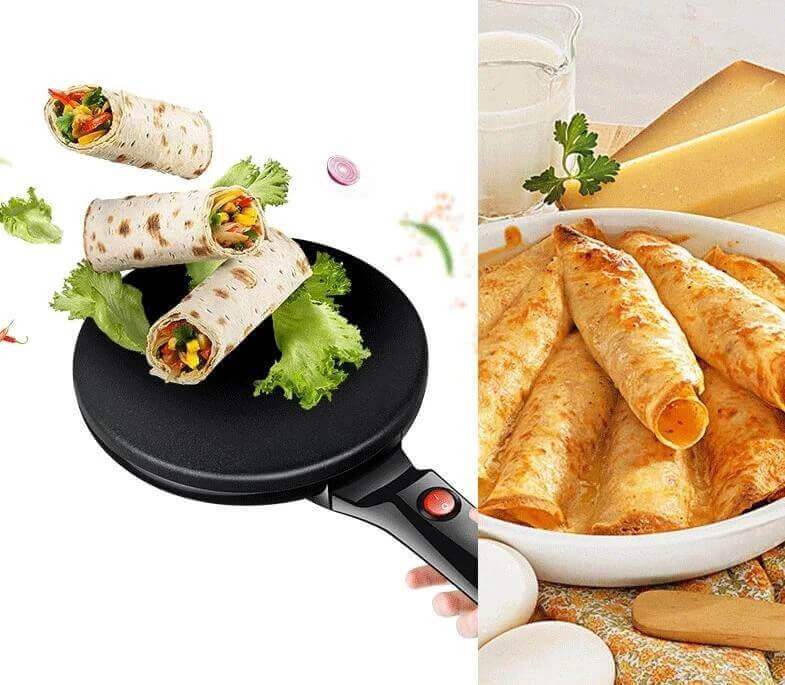"Elektrische crêpe maker met antiaanbaklaag, gestroomlijnd ontwerp en 20 cm kookoppervlak, ideaal voor perfect gebakken crêpe