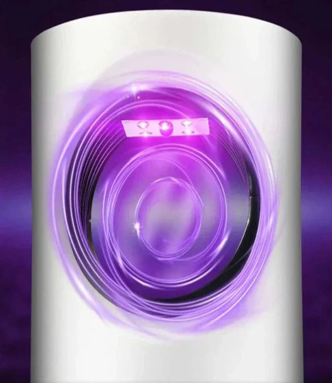 "Elektrische muggenlamp met LED en anti-ontsnappingsbox, stijlvolle zwarte behuizing, ideaal voor insectenbestrijding thuis."