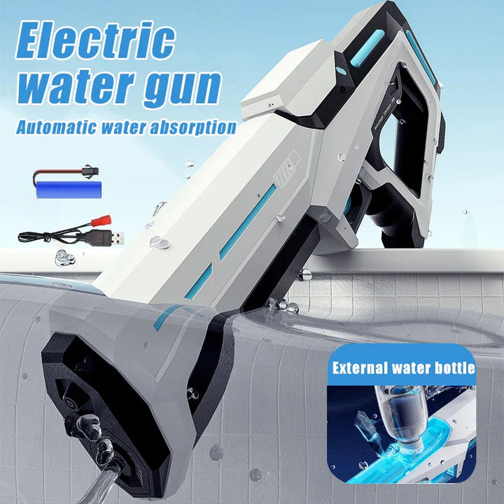 Elektrische waterpistolen met automatische straal, felgekleurd, perfect voor zomers plezier voor kinderen en volwassenen.
