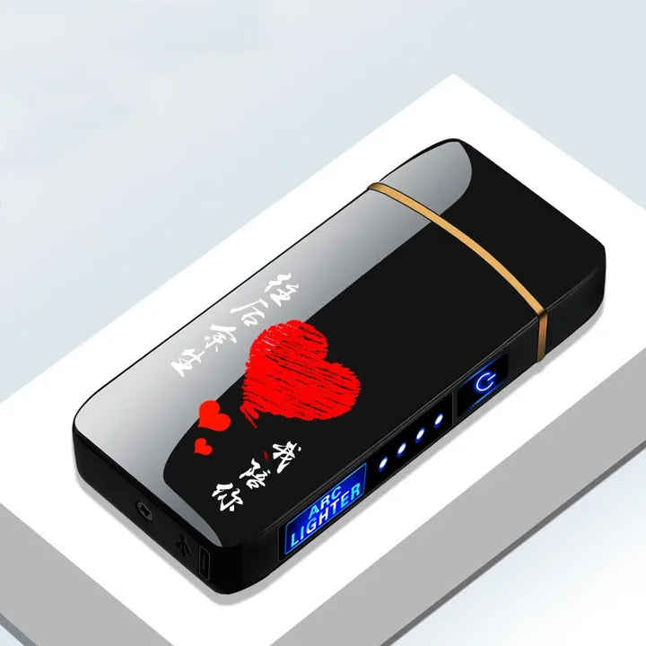 "Elektronische winddichte USB-oplaadbare plasma-aansteker met metalen design en dubbele boog vlam voor binnen- en buitengebru