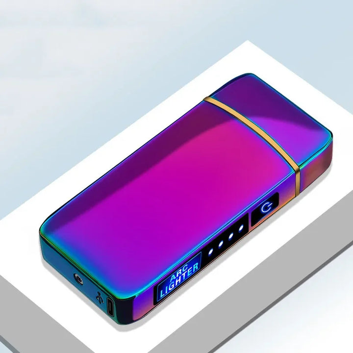 "Elektronische winddichte USB-oplaadbare plasma-aansteker met metalen design en dubbele boog vlam voor binnen- en buitengebru