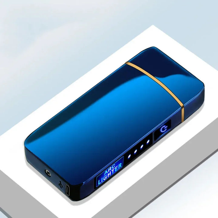 "Elektronische winddichte USB-oplaadbare plasma-aansteker met metalen design en dubbele boog vlam voor binnen- en buitengebru