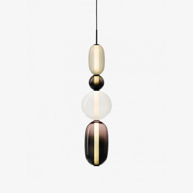 Moderne Hanglamp met Gekleurd Glas