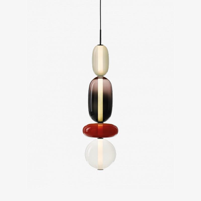Moderne Hanglamp met Gekleurd Glas