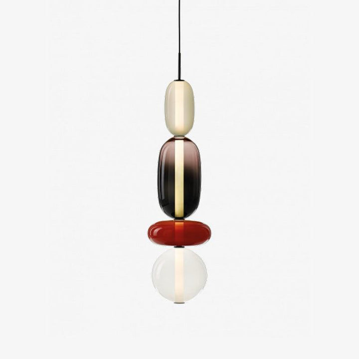 Moderne Hanglamp met Gekleurd Glas