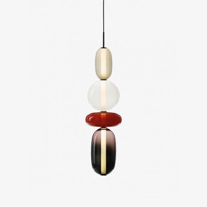 Moderne Hanglamp met Gekleurd Glas