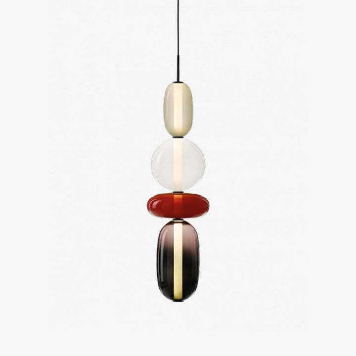 Moderne Hanglamp met Gekleurd Glas