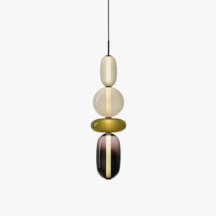Moderne Hanglamp met Gekleurd Glas
