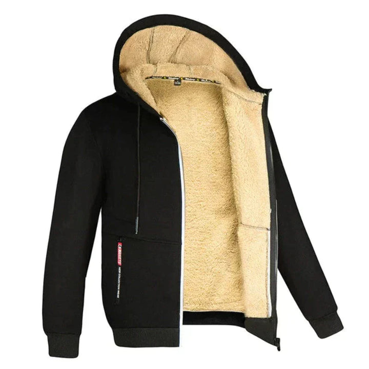 "Gedetailleerd gebreid heren wintervest met zachte wolvoering en ritssluiting; stijlvolle en warme keuze voor de winter."
