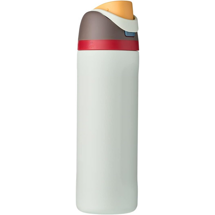 "Geïsoleerde RVS fles met rietje, lekvrij, beschikbaar in diverse kleuren, houdt dranken koud of warm. Perfecte hydratatie."