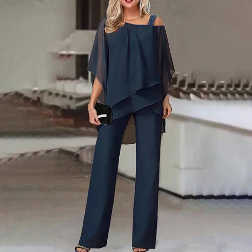 "Giuliana Set, stijlvol 2-delig damesensemble, elegant ontwerp in zachte tinten voor diverse gelegenheden, comfort en klasse.