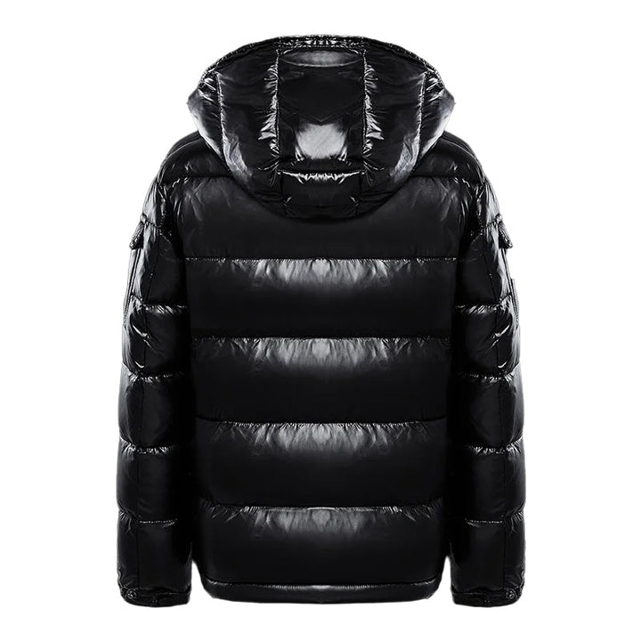 Glanzende pufferjack dames, rood of zwart, winterjas, ruime pasvorm, stijlvolle en warme jas met elegante glans, praktisch de