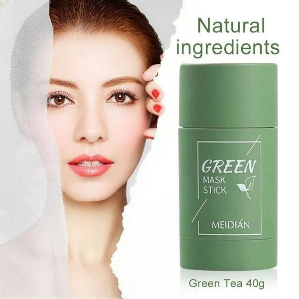"Groene Thee Masker Stick met groene tint, geschikt voor zuivering en hydratatie van de huid, 400x400 afbeelding"