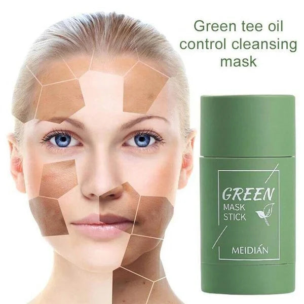 "Groene Thee Masker Stick met groene tint, geschikt voor zuivering en hydratatie van de huid, 400x400 afbeelding"