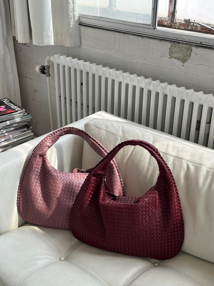 "Handgemaakte gevlochten Tess schoudertas, elegant design, stijlvolle tas voor elke gelegenheid, vrouwenaccessoire"