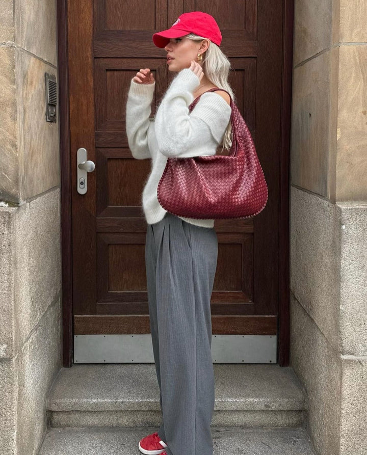 "Handgemaakte gevlochten Tess schoudertas, elegant design, stijlvolle tas voor elke gelegenheid, vrouwenaccessoire"