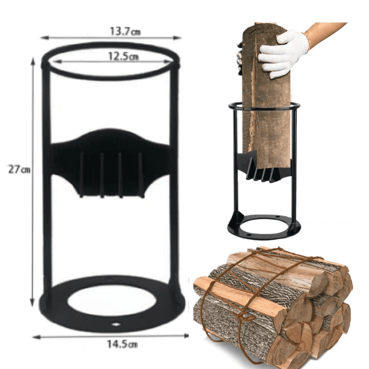 Handmatige houtsplijter van koolstofstaal voor efficiënt brandhout kloven. Robuust ontwerp, ideale tool voor tuin en DIY.