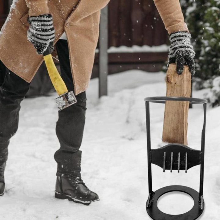 Handmatige houtsplijter van koolstofstaal voor efficiënt brandhout kloven. Robuust ontwerp, ideale tool voor tuin en DIY.