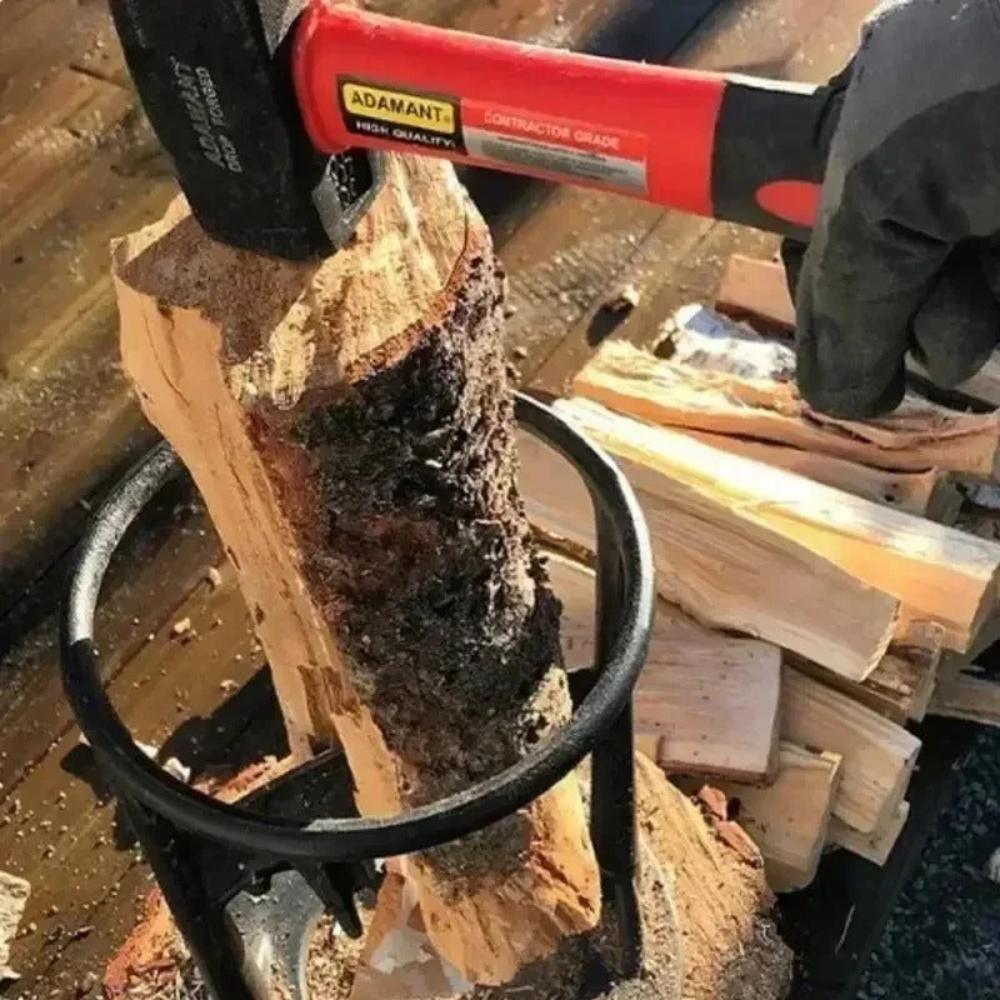 Handmatige houtsplijter van koolstofstaal voor efficiënt brandhout kloven. Robuust ontwerp, ideale tool voor tuin en DIY.